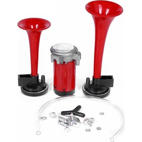 NEW 110db Super Loud Car Air Horn Set 12V Dual Trumpet Vehicle Horn Kit With Compressor Pump Durable Car Accessories