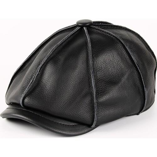 Free Shipping 2020 Winter and Spring Men/Woman Brand New Genuine Leather Black/Brwon Cowboy Caps Quality Cowhide hat