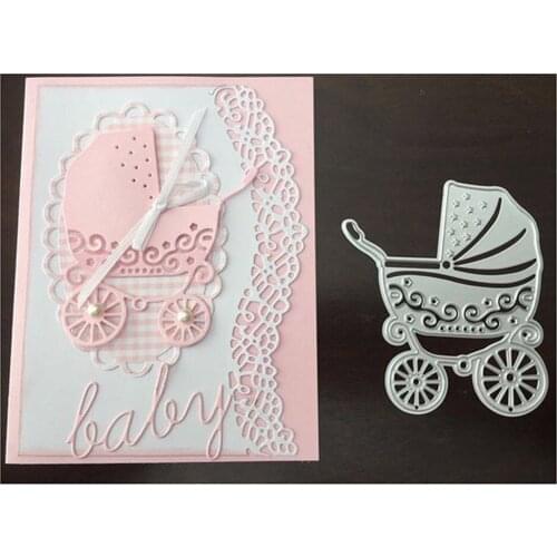 Baby carriage Metal Dies Cut Template for Embossing DIY Scrapbooking Paper Album Gift Cards Making New Stencil Craft Cut