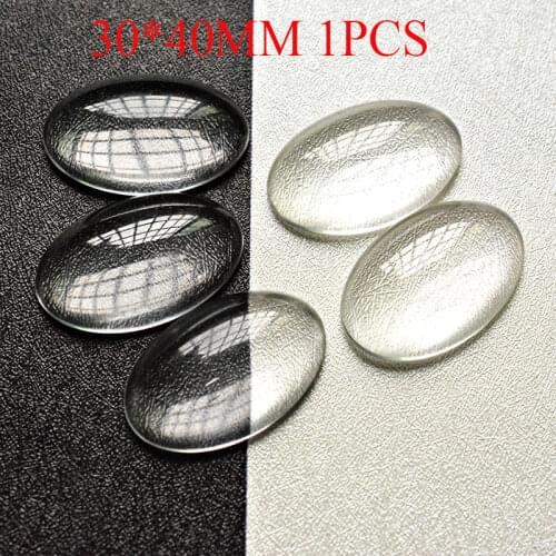 FLTMRH 10mm*14mm 13mm*18mm 18mm Round/Oval/Square Flat Back Clear Glass Cabochon Transparent Glass Cabochon For DIY Fashion J