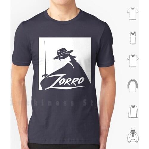 Zorro T Shirt DIY 100% Cotton 6xl Zorro Don Diego De La Vega Black And White Black White Vector Sword Sword Fight Spain