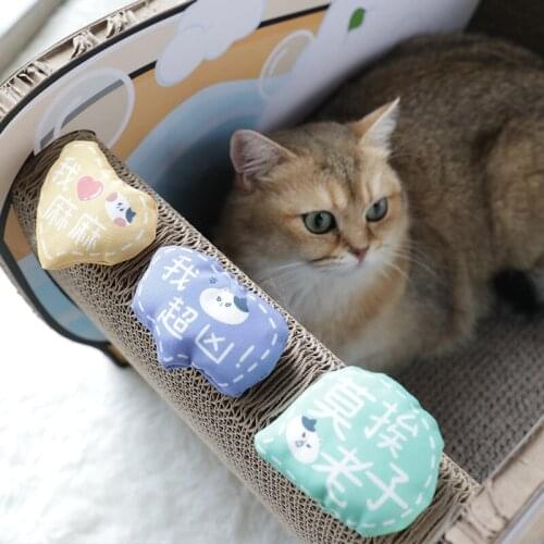 Catnip Toys Cat Toys Funny Speech Bubbles Meow Cat Stick Cat Toys For Indoor Cats Love Catnip Paper Ball Ring Pillow Pet Supplie