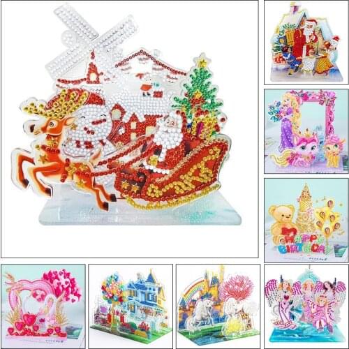 Three-Dimensional Puzzle Kits Diamond Painting 5D Picture Childrens Handicrafts Cross Stitch Crystal Rhinestone Arts Home Decor