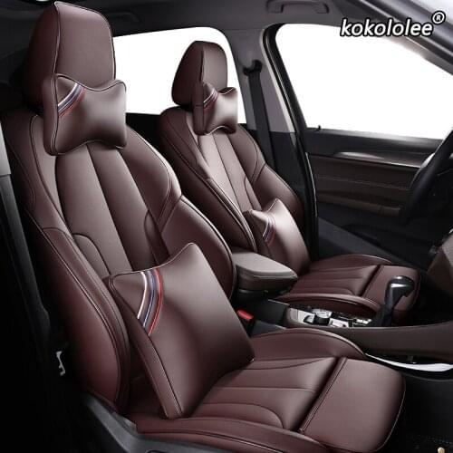 Kokololee Custom Leather car seat covers For KIA Sportage Optima Cerato Forte Soul RIO K2 K3 K3S K4 K5 KX3 KX5 KX7 KX CROSS auto