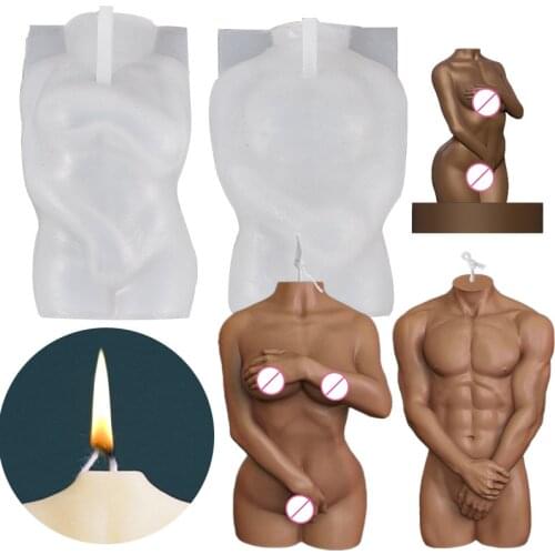 Creative 3d Naked Human Body Shape Silicone Mould Multifunctional Diy Scented Candle Handmade For Home Kitchen Resin Making
