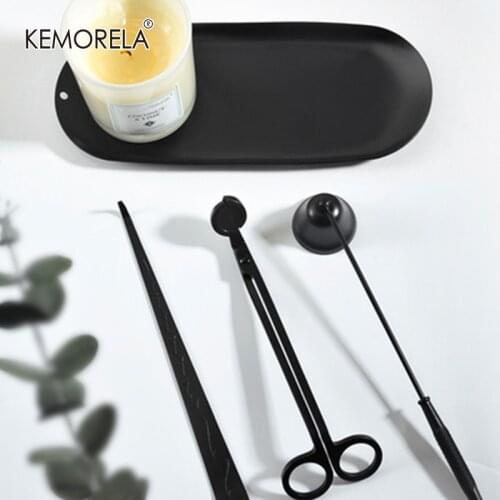 3PCS Candle Trimmer Snuff Bottle Stainless Steel Metal Candle Fire Extinguisher Candle Accessory Set House Tools Home Decoration