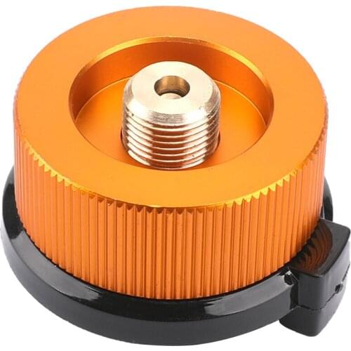 Outdoor Camping Hiking Equipment Aluminum Stove Conversion Split Gas Furnace Connector Cartridge Auto-Off Tank Adapter