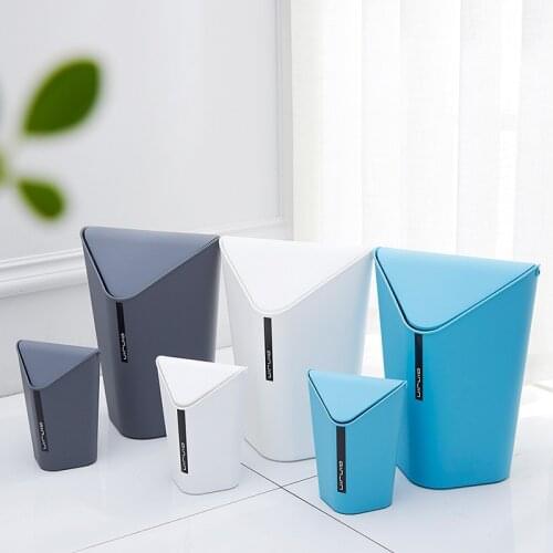 Desktop Mini Waste Bins Creative Quality Plastic Trash Can Multi-function Waste Bins Home Office Kitchen Bathroom Corner Dustbin