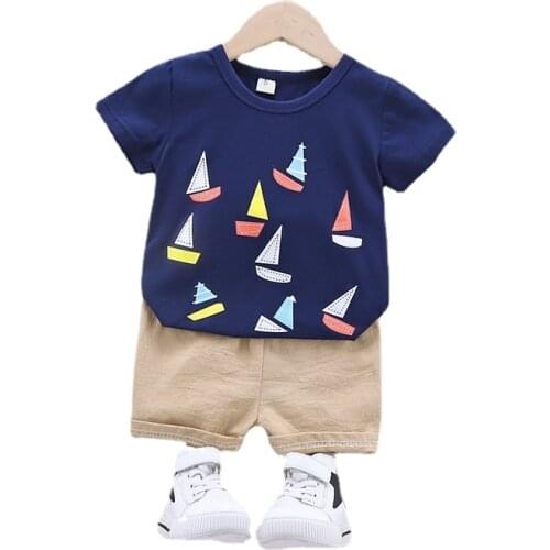 New Summer Baby Girl Clothes Children Casual T-Shirt Shorts 2Pcs/Set Toddler Fashion Costume Infant Boys Outfits Kids Tracksuits