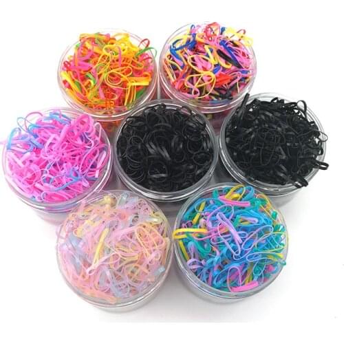 One Time Large and Small Rubber Bands Kids Headwear Colorful Elastic Headband Ponytail Thin Rubber Bands Accessories for Woman