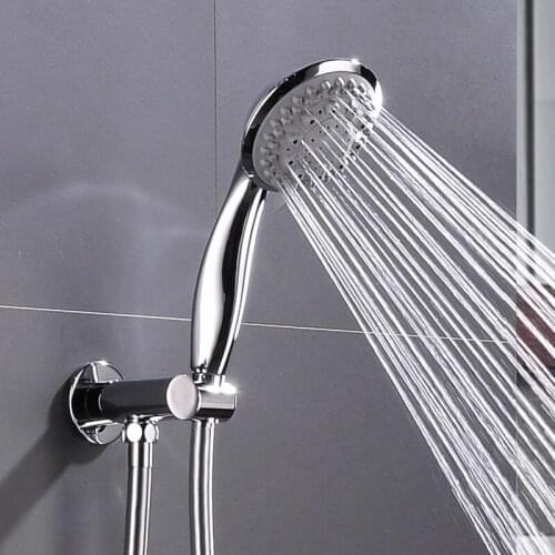Wholesale and Retail Bathroom Hand Shower Chrome Wall Mounted 7 Function Spray Water Saving Bath Shower