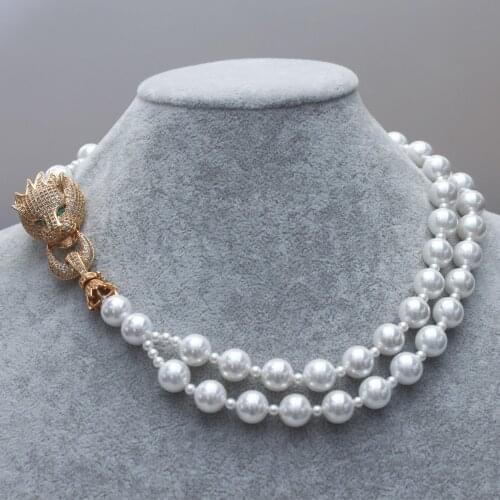 GrayBirds Fashion Style Birthday Jewelry Animal Leopard Stone Shell Pearls Choker Necklace Gift For Mother Girl Friends Hot Sell