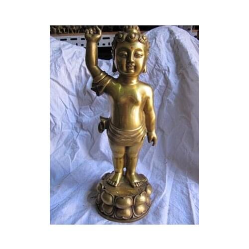 Puro tibet budismo estatua de buda sakyamuni Craft wholesale factory brass Arts