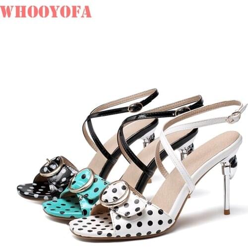 Summer Sweet White Cyan Women Sandals Hot High Stiletto Heel Lady Gladiator Shoes WX383 Plus Big Small Size 12 30 43 45 48