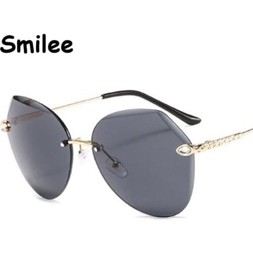 2020 Luxury irregular Rimless Fashion women Sunglasses Men Brand Designer Diamond Sun Glasses Celebrity Oculos Retro Female