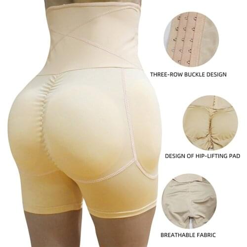 Butt Enhancer for Woman Thigh Slimmer Body Shaper Butt-Lifters Bodysuit Booty in Black and Beige Briefs Fake Ass Buttock Shorts