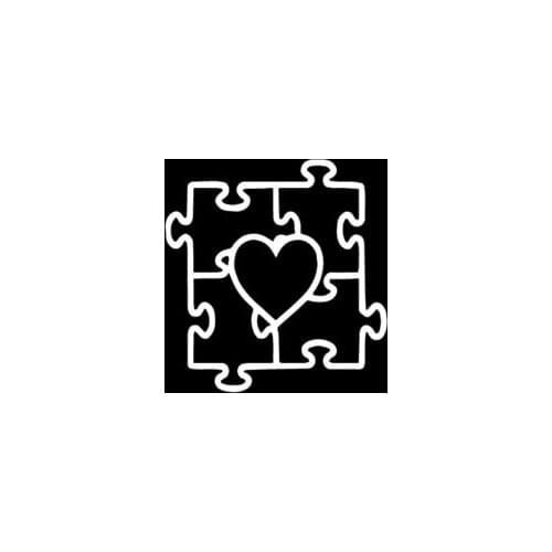 Autism Awareness Heart Puzzle Vinyl Decal Sticker 15cm
