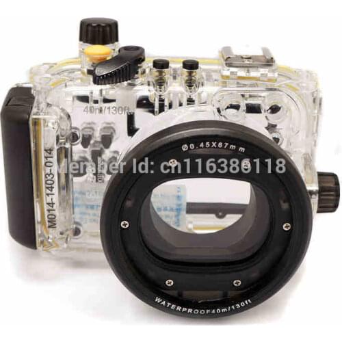 Mekon 40M 130ft Waterproof Underwater Housing Diving dive Camera Case for Canon S120 camera