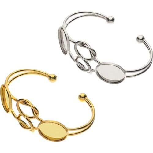 XINYAO 1pc/lot Copper 20mm Crown Bracelet Tray Antique Bronze Silver Gold For DIY Jewelry Findings