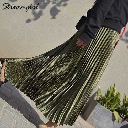 Black Pleated Skirt Long For Women Spring Long Skirts For Women Elegant White Retro Skirt Vintage High Waisted Skirts Womens