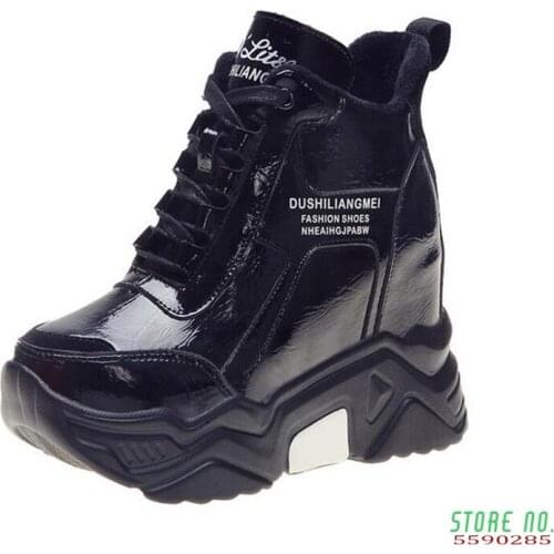 Hot Sale Chunky Platform Outdoor Sneakers Women Winter Warm Super High Heels Casual Shoes Woman Height Increasing Boots Mujer