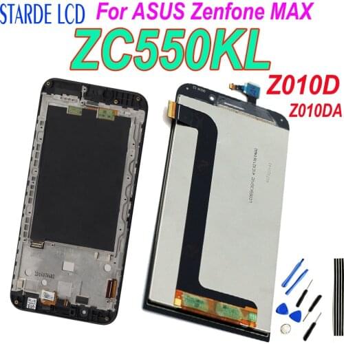 For ASUS Zenfone Max ZC550KL Z010D Z010DA LCD Display Touch Screen Digitizer Assembly with Frame for Asus ZC550KL LCD with Tools