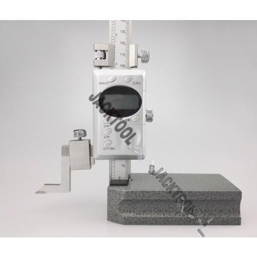0-200mm Preset value Electronic Digital Height Gauge Hardened Stainless Steel With Fine Adjustment Carbide tipped Scriber