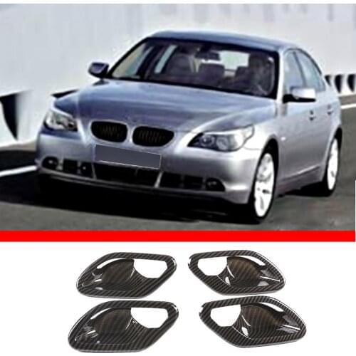1996-2010 For BMW 5 series E39E60 E61ABS Silver/Carbon Fiber texture Door interior door bowl trim parts Car Interior Accessories
