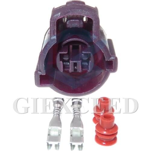 2 Sets 2 Pin Cable Wiring Harness Female Connetcor 2.0 Series Electrical Waterproof Plastic Socket For Automobile