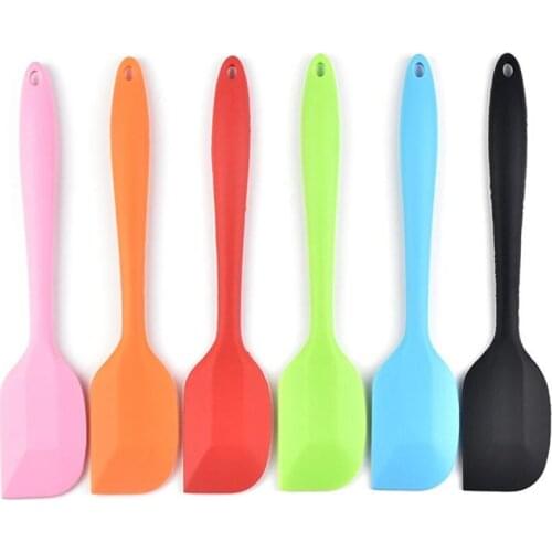 2pcs Kitchen Silicone Cream Butter Cake Spatula Mixing Batter Scraper Brush Butter Mixer Cake Brushes Baking Tool Kitchenware