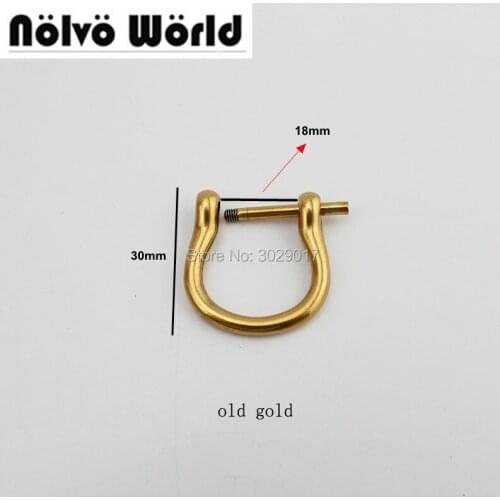 50pcs 18mm 25mm inside diy bags metal accessory alloy gold round d ring loop for handbag metal Screw old gold silver gold