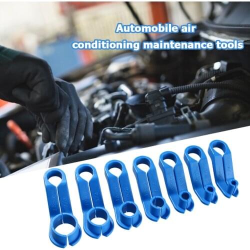7pcs Car Disassembly Tool Fuel Line Angled Disconnect Set Car Air Conditioning Repair Replacement Tools Parts