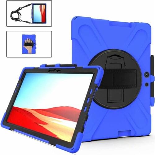 Case for New Microsoft Surface Pro X Shockproof Case Stand With Pen Holder Shoulder Hand Strap for Surface Pro X Funda Capa