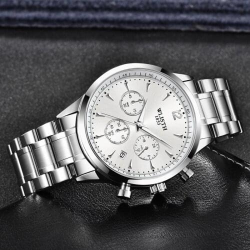 Hot Fashion Business Three Eyes Six Pin Mens Watch Waterproof Calendar Watch Mens Factory 2021 Wholesale Watch Watch for Men