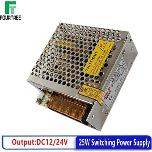 Switching Power Supply Light Transformer 24W AC 110V 220V To DC 12V/2A 24V/1A Power Supply Source Adapter S-25-12 S-25-24