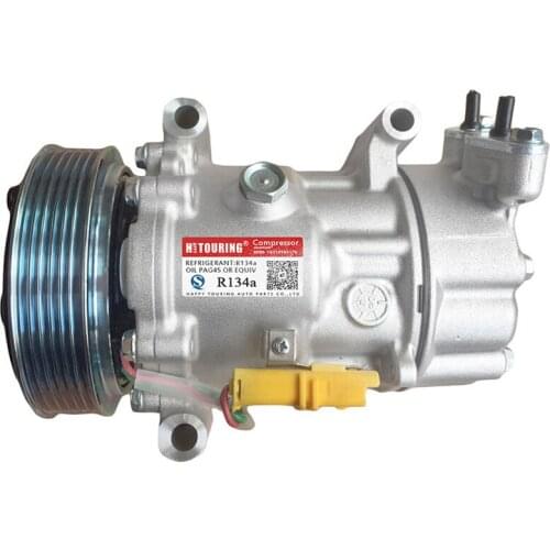 6V12 SD6V12 AC Compressor for Citroen C2 C3 Peugeot 206 307 9655191680 9684480480 9800822280 1450 1908 1449 1450F 9671456680
