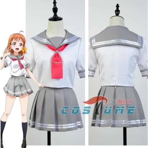 Anime Love Live Lovelive Sunshine Aqours Cosplay Costume Takami Chika Cosplay Costume School Girls Sailor Uniform