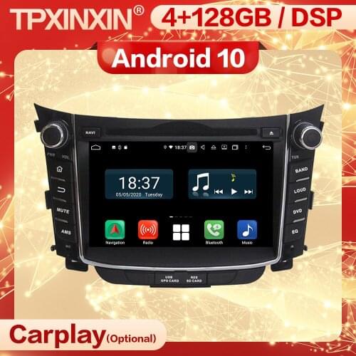 4+128G Carplay 2 Din Android 10 Multimedia Stereo Receiver For Hyundai I30 2011 2012 2013 2014 Auto Radio Audio Player Head Unit