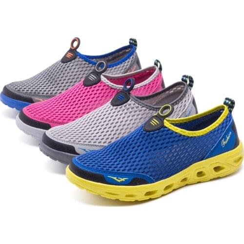 Mens and womens running shoes mesh summer breathable fixed foot mesh shoes mens shoes mesh casual sandals beach slippers