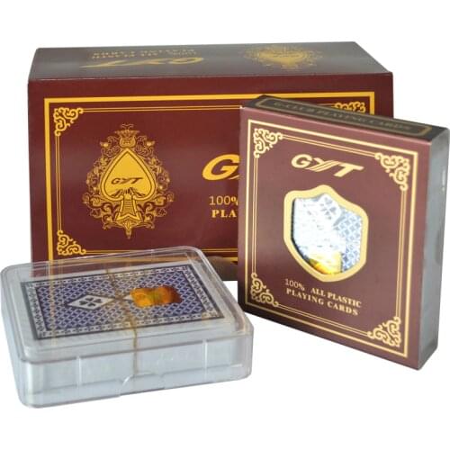 6decks/set GYT Playing Cards Set Texas Hold'em Poker 100% Plastic Playing Card Black Jack Board Game Waterproof High Quality