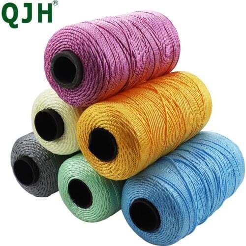 New 230Meters/pcs Polyester Cords Three Strands of Rope Silk Thread Hook Circle Loop Manual Cup Thread Car Sofa Cushion Thread