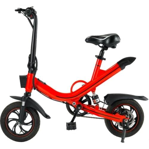 New Black 12 Inch 48V Alloy Steel Adult Folding Electric Bicycle