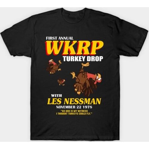 First Annual WKRP Turkey Drop. As God Is My Witness, I Thought Turkeys Could Fly. Thanksgiving Day Gift Mens T Shirt