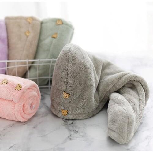 Thick Women Hair Towel Super Absorbent Bathroom Microfiber Towel Rapid Drying Wrap Hair Towel Quick Dry for Adults