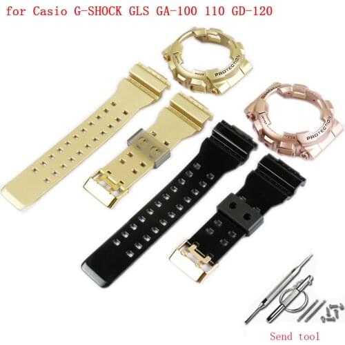 16mm resin strap men and women pin buckle watch accessories suitable for Casio GA GD GAX100 110 120 case