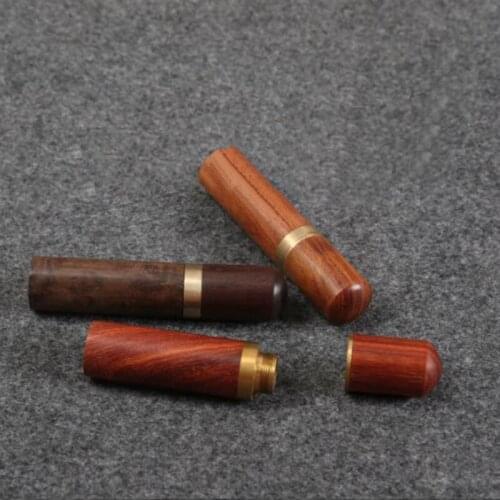 DIY Handmade Leather Tools Production Needle Storage Tools Sandalwood Needle Tube Needle Holder canister trinket boxes