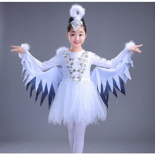 Children Modern Dance Costumes Dance Animal Characters Costumes Halloween Birds Clothing Sparrows Magpie Performance clothing