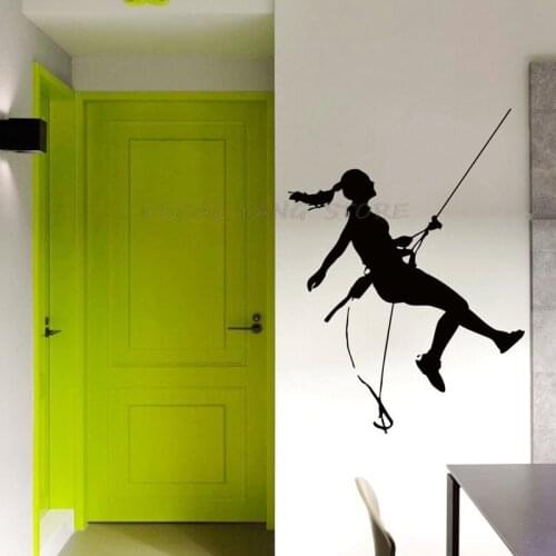Rock Climbing Wall Sticker Vinyl Climber Wall Decals Pegatina Decor Mural Home Decoration Extreme Sports Climbing Car Decal 1302