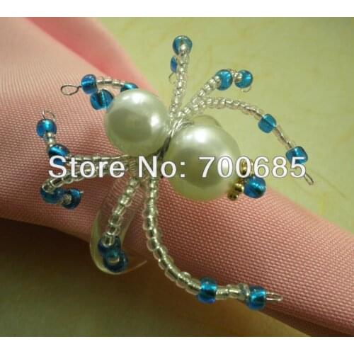 Wholesale napkin ring pearl wedding napkin holder
