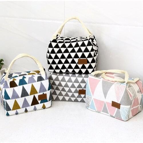 Stripe Baby Thermal Insulation Bags Infant Care Feeding Milk Breast Bottles Warmer Tote Cotton Line Storage Bag Outdoor